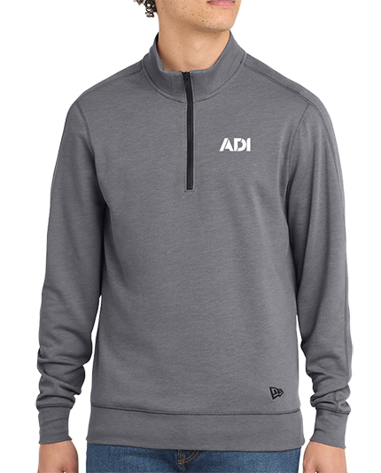 Unisex ADI New Era Tri-Blend 1/4 Zip Fleece     